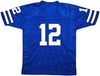 Dallas Cowboys Roger Staubach Autographed Royal Blue Jersey Beckett BAS Witness Stock #212672