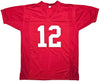 Alabama Crimson Tide Joe Willie Namath Autographed Crimson Jersey Full Name Beckett BAS Witness Stock #212601