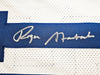 Dallas Cowboys Roger Staubach Autographed White Jersey Beckett BAS Witness Stock #212673
