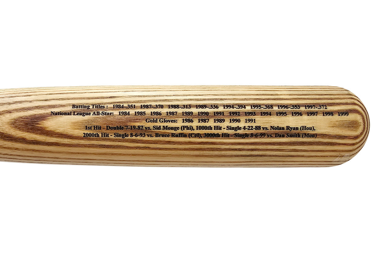 Tony Gwynn Autographed Blonde Louisville Slugger 3000th Hit Bat San Diego Padres #/3000 Beckett BAS QR Stock #212649