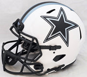 Roger Staubach Autographed Dallas Cowboys Lunar Eclipse White Full Size Authentic Speed Helmet Beckett BAS Witness Stock #212595