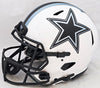 Roger Staubach Autographed Dallas Cowboys Lunar Eclipse White Full Size Authentic Speed Helmet Beckett BAS Witness Stock #212595