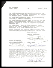 Bill Russell Autographed 1975 TV Contract Boston Celtics Beckett BAS #AC74544