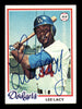 Lee Lacy Autographed 1978 Topps Card #104 Los Angeles Dodgers SKU #213370