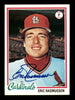 Eric Rasmussen Autographed 1978 Topps Card #281 St. Louis Cardinals SKU #213438