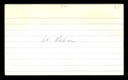 Al Kaline Autographed 3x5 Index Card Detroit Tigers (Back Damage) SKU #213719