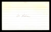 Al Kaline Autographed 3x5 Index Card Detroit Tigers (Back Damage) SKU #213719