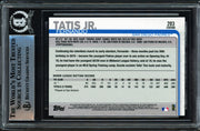 Fernando Tatis Jr. Autographed 2019 Topp Chrome Rookie Card #203 San Diego Padres (Bubbling) Beckett BAS Stock #239740