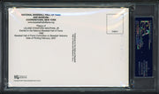 Lee MacPhail Autographed Hall of Fame HOF Plaque Postcard New York Yankees President & Executive Beckett BAS Stock #239741