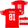 San Francisco 49ers Russ Francis Autographed Red Jersey PSA/DNA Stock #212447