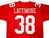 San Francisco 49ers Marcus Lattimore Autographed Red Jersey Beckett BAS QR Stock #212445