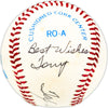 Alvis Tex Shirley Autographed Official AL Baseball Philadelphia A's "Best Wishes Larry" Beckett BAS QR #BM25141