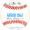 Marty Kutyna Autographed Official AL Baseball Senators, KC A's Beckett BAS QR #BM25488