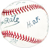 Don Grate Autographed Official MLB Baseball Philadelphia Phillies 445'1" 8/27/56 HOF Beckett BAS QR #BM25513