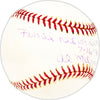 Al Milnar Autographed Official MLB Baseball Cleveland Indians "Final Out on DiMaggio's Streak 7-16-41" Beckett BAS QR #BM25655