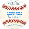 Bill Klaus Autographed Official AL Baseball Boston Red Sox, Baltimore Orioles Beckett BAS QR #BM25756