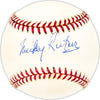 Mickey Rutner Autographed Official AL Baseball Philadelphia A's Beckett BAS QR #BM25309