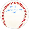 Bill Johnson Autographed Official AL Baseball New York Yankees "Stat Ball" Beckett BAS QR #BM25325