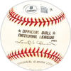 John McCall Autographed Official NL Baseball New York Giants "NY Giants 1954, 1955, 1956, 1957" Beckett BAS QR #BM25428