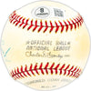 Solly Hemus Autographed Official Feeney NL Baseball St. Louis Cardinals "To Leo" Beckett BAS QR #BM25434