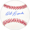 Bob Lipski Autographed Official MLB Baseball Cleveland Indians Beckett BAS QR #BM25026