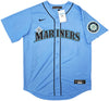 Seattle Mariners Julio Rodriguez Autographed Light Blue Nike Jersey Size Medium Beckett BAS QR Stock #213110
