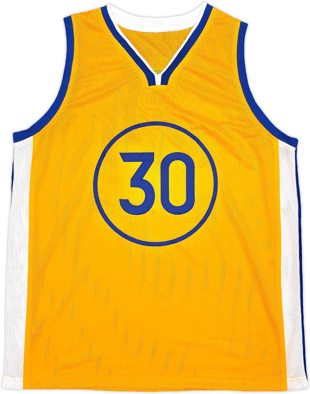 Golden State Warriors Stephen Curry Autographed Yellow Jersey Beckett BAS Stock #238842