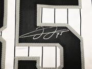 Chicago White Sox Frank Thomas Autographed White Pinstripe Jersey Beckett BAS Witness Stock #239749