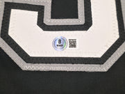 Chicago White Sox Frank Thomas Autographed Black Jersey Beckett BAS Witness Stock #239750