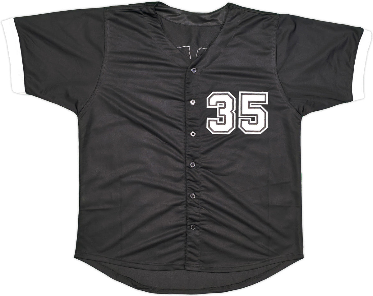 Chicago White Sox Frank Thomas Autographed Black Jersey Beckett BAS Witness Stock #239750