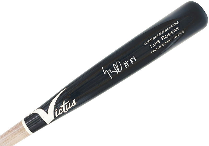Luis Robert Jr. Autographed Black & Gray Victus Player Model Baseball Bat Chicago White Sox Beckett BAS Witness Stock #227298
