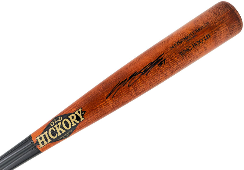 Jung Hoo Lee Autographed Orange & Black Old Hickory Player Model Baseball Bat San Francisco Giants Beckett BAS Witness Stock #227302