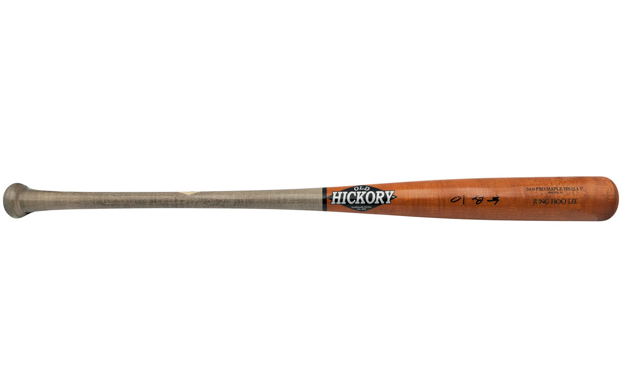 Jung Hoo Lee Autographed Orange & Gray Old Hickory Player Model Baseball Bat San Francisco Giants Signed In Korean Beckett BAS Witness Stock #227306
