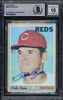 Pete Rose Autographed 1970 Topps Card #580 Cincinnati Reds Auto Grade Gem Mint 10 Beckett BAS #15496945