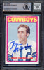 Roger Staubach Autographed 1972 Topps Rookie Card #200 Dallas Cowboys Auto Grade Gem Mint 10 Beckett BAS #15497606