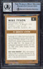 Mike Tyson Autographed 1991 Tuff Stuff Jr. Magazine Card #6 Auto Grade Gem Mint 10 Beckett BAS #15498035