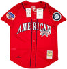 Seattle Mariners Ken Griffey Jr. Autographed Red Authentic Mitchell & Ness 1997 All Star Game Jersey Size L Jackie Robinson Patch Beckett BAS Witness Stock #212471