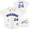 Seattle Mariners Ken Griffey Jr. Autographed White Authentic Mitchell & Ness 1989 Authentic Cooperstown Collection Jersey Size L Beckett BAS Witness Stock #212479
