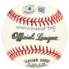 Bill Mooneyham Autographed Official League Baseball Oakland A's Beckett BAS QR #BH040993