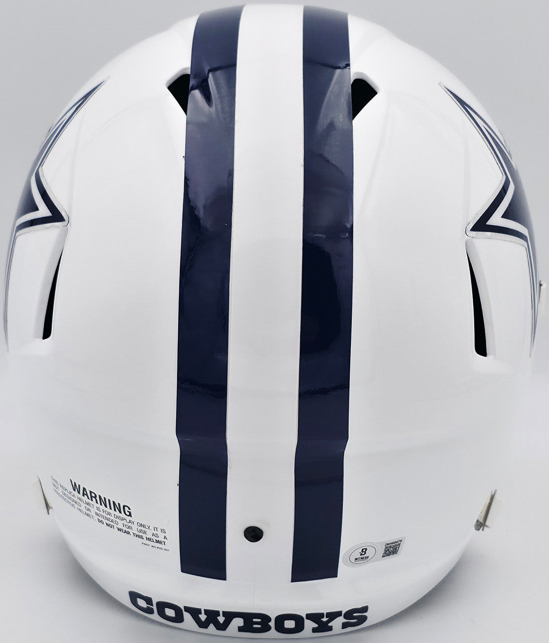 Roger Staubach Autographed Dallas Cowboys 2022 Alternate White Full Size Speed Replica Helmet Beckett BAS Witness Stock #238804