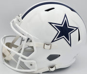 Roger Staubach Autographed Dallas Cowboys 2022 Alternate White Full Size Speed Replica Helmet Beckett BAS Witness Stock #238804