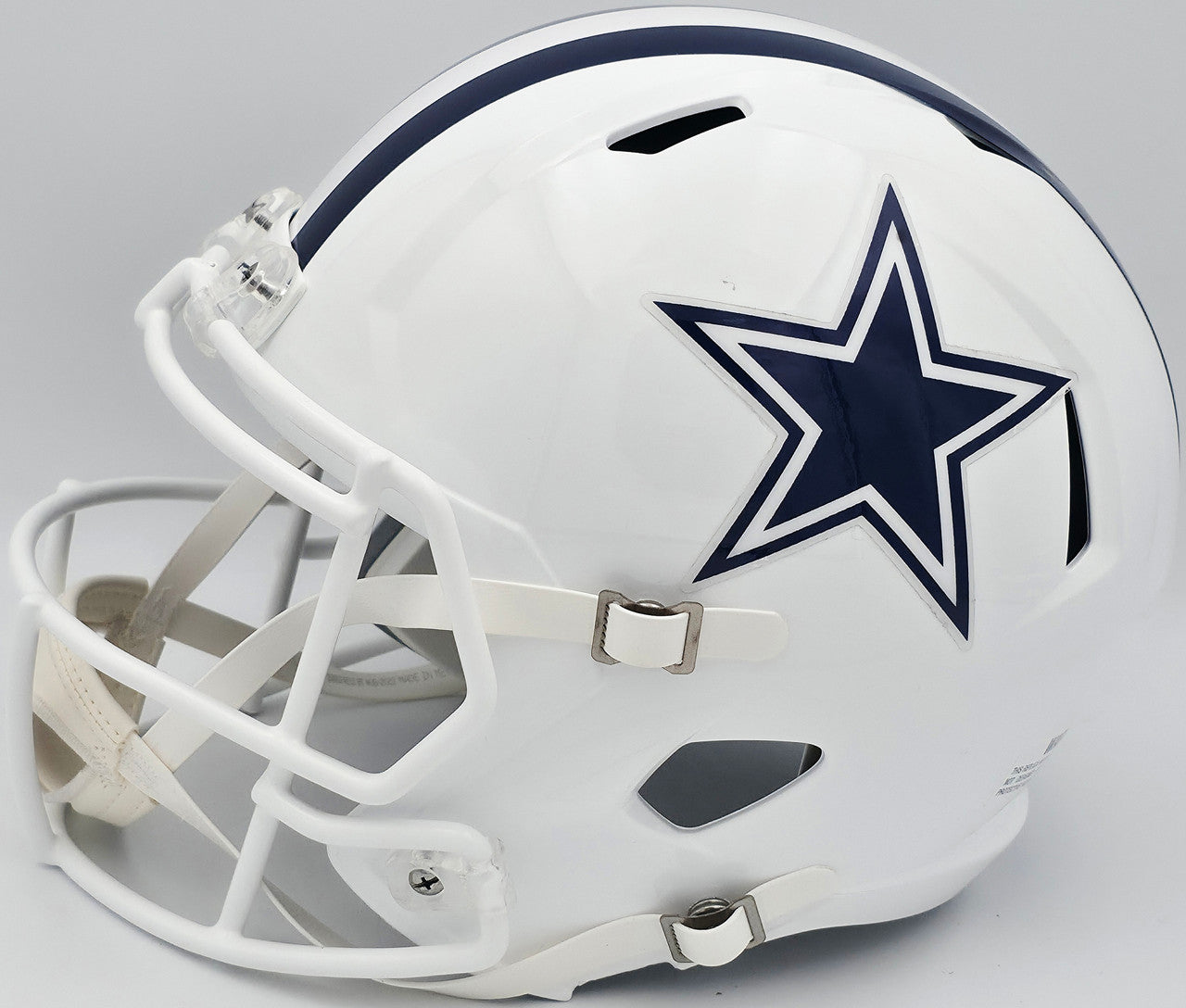 Roger Staubach Autographed Dallas Cowboys 2022 Alternate White Full Size Speed Replica Helmet Beckett BAS Witness Stock #238804