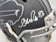 Jim Kelly, Thurman Thomas & Andre Reed Autographed Buffalo Bills Slate Gray Speed Mini Helmet Beckett BAS QR Stock #238933