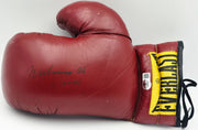 Muhammad Ali Autographed Red Everlast Boxing Glove "6-20-87" LH Beckett BAS & PSA/DNA #H47327
