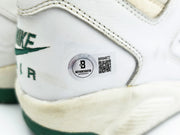 Gary Payton Autographed White Game Used Nike Shoes Seattle Supersonics Size 13 Beckett BAS QR #BR84871 & BR84872