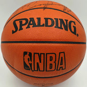 1976-77 Portland Trail Blazers Team Autographed Spalding NBA Game Basketball With 7 Signatures Including Bill Walton Beckett BAS #AE31354
