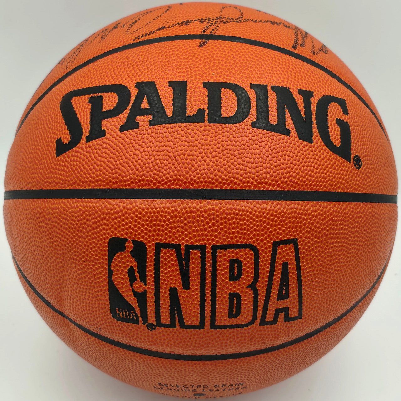 1976-77 Portland Trail Blazers Team Autographed Spalding NBA Game Basketball With 7 Signatures Including Bill Walton Beckett BAS #AE31354