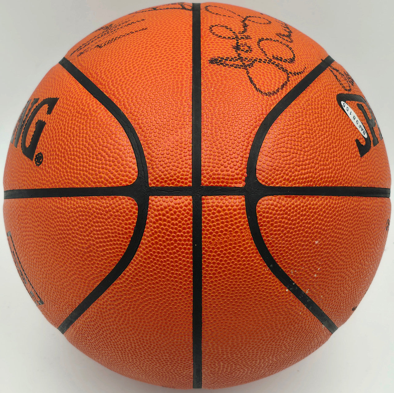 1976-77 Portland Trail Blazers Team Autographed Spalding NBA Game Basketball With 7 Signatures Including Bill Walton Beckett BAS #AE31354