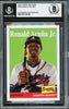 Ronald Acuna Jr. Autographed 2019 Topps Archives Card #100 Atlanta Braves Beckett BAS #16710726