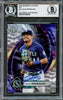 Julio Rodriguez Autographed 2022 Bowman Platinum Ice Foilboard Rookie Card #41 Seattle Mariners Beckett BAS #16706205
